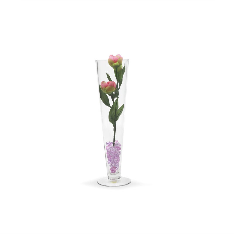 WGVI WGV Trumpet Glass Vase, Open 4", Height 16", (Multiple Sizes Choices) Clear Tall Pilsner Floral Planter Container Centerpiece, Wedding Event Home Decor, 1 Piece (VTV0416) - Image 4